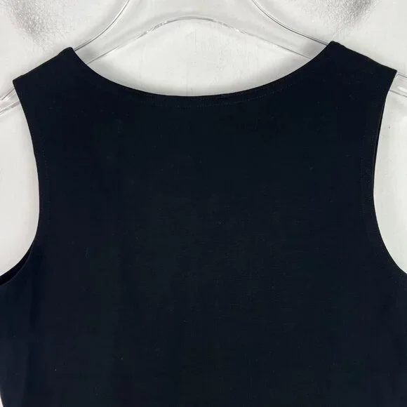NWT Jones & Co New York Sleeveless Faux Crossover Hem Top Black Size Small S NEW - Picture 9 of 10